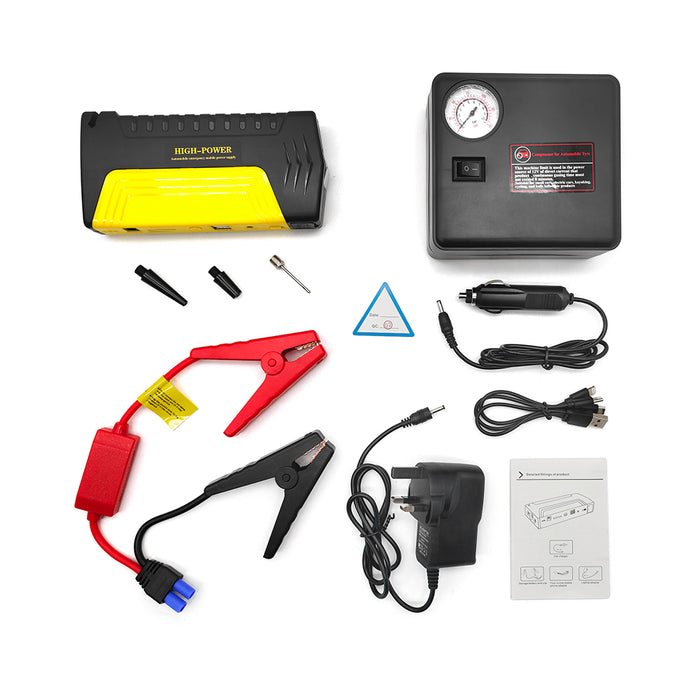 Мултифункционален Комплект Стартерно Устройство High Power Jump starter за кола и компресор